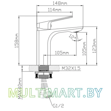 Смеситель AV Engineering AVWIN1-BL165-110 картинка 2